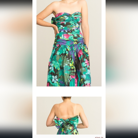 Vintage 80's Dress Melissa Multicolor Dress Size 6 - Picture 2 of 12